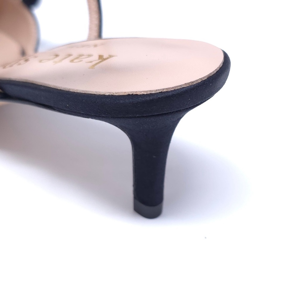Kate Spade Marseille Satin Bow Slingback Dress Pumps Size 6B Black - Picture 9 of 11